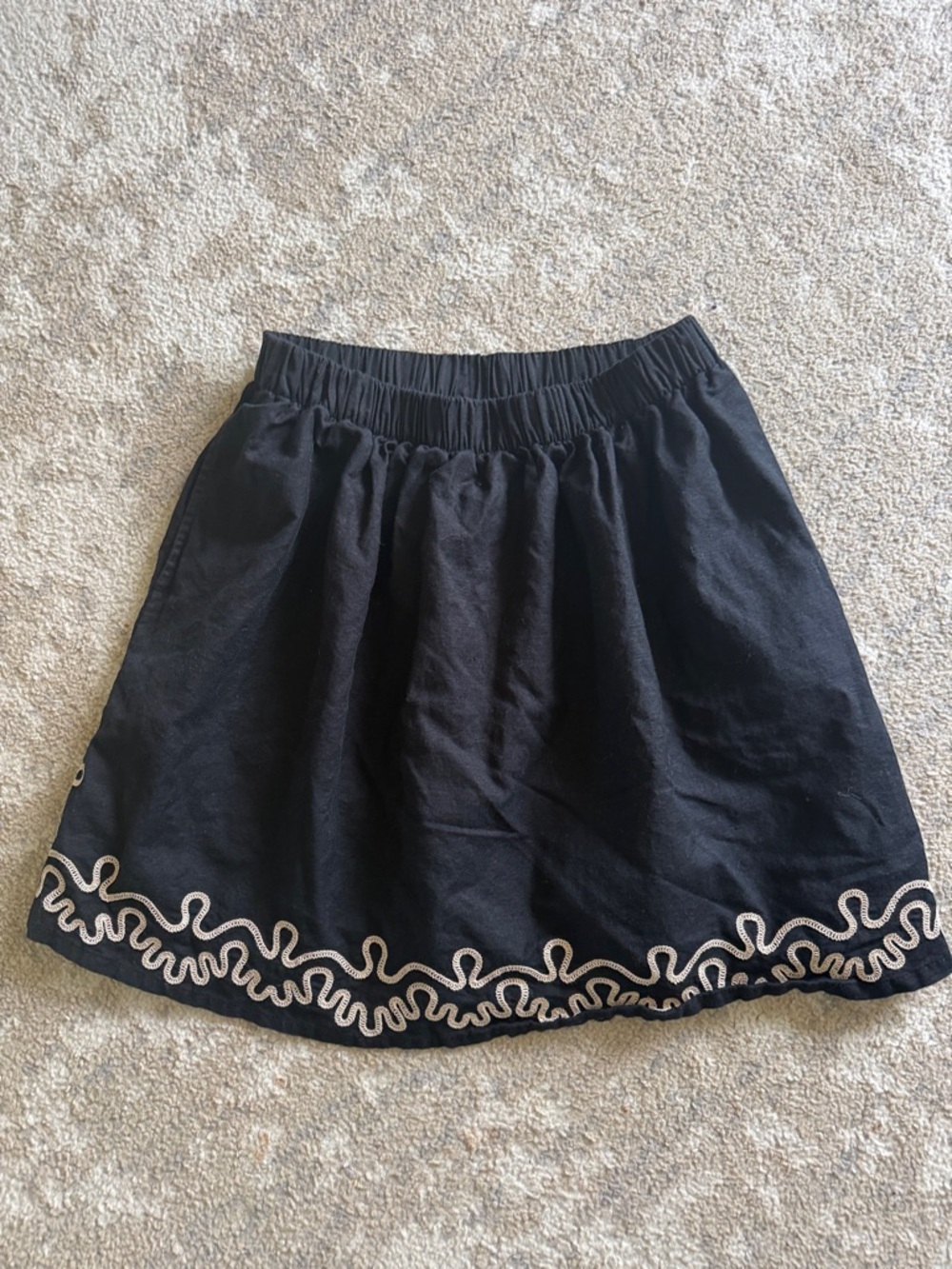 Target brand Black Embroidered A-Line mini Skirt